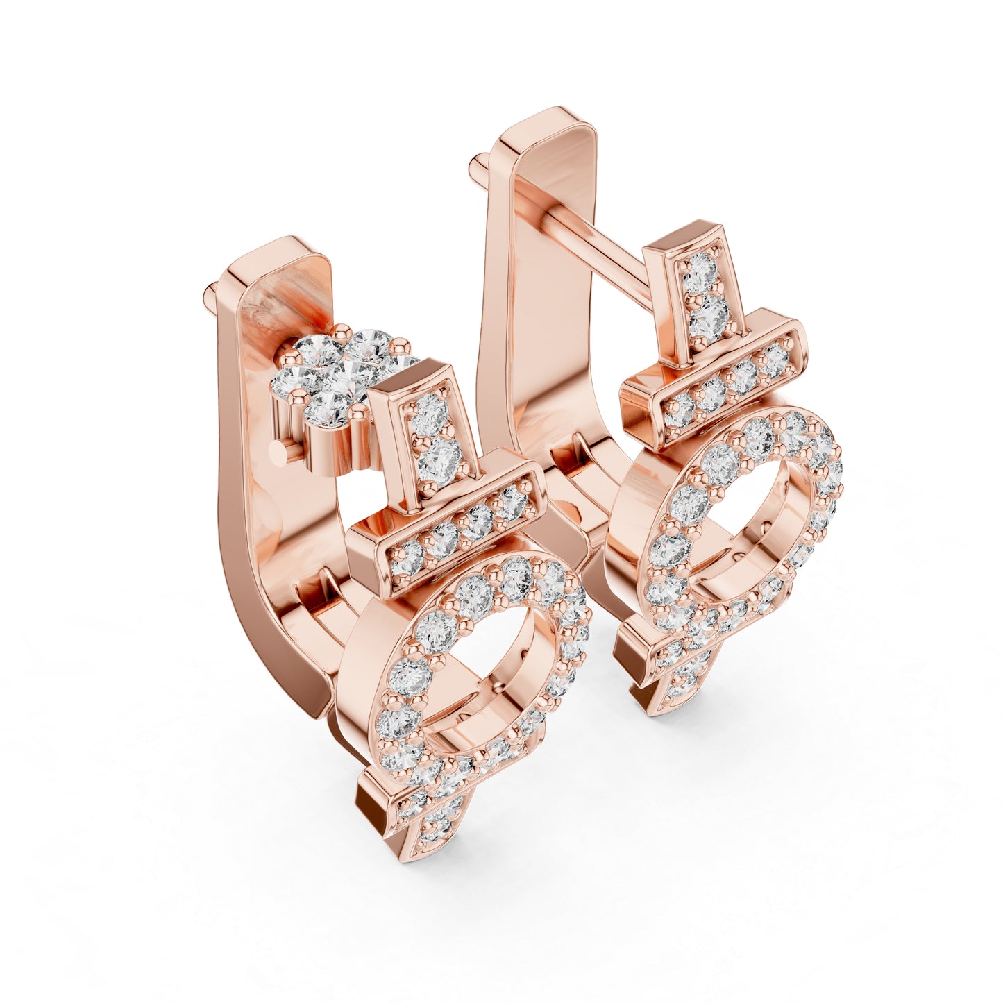 18K Yellow Gold Drop Earrings with Round Lab-Grown Diamonds for Women | Pure Carat