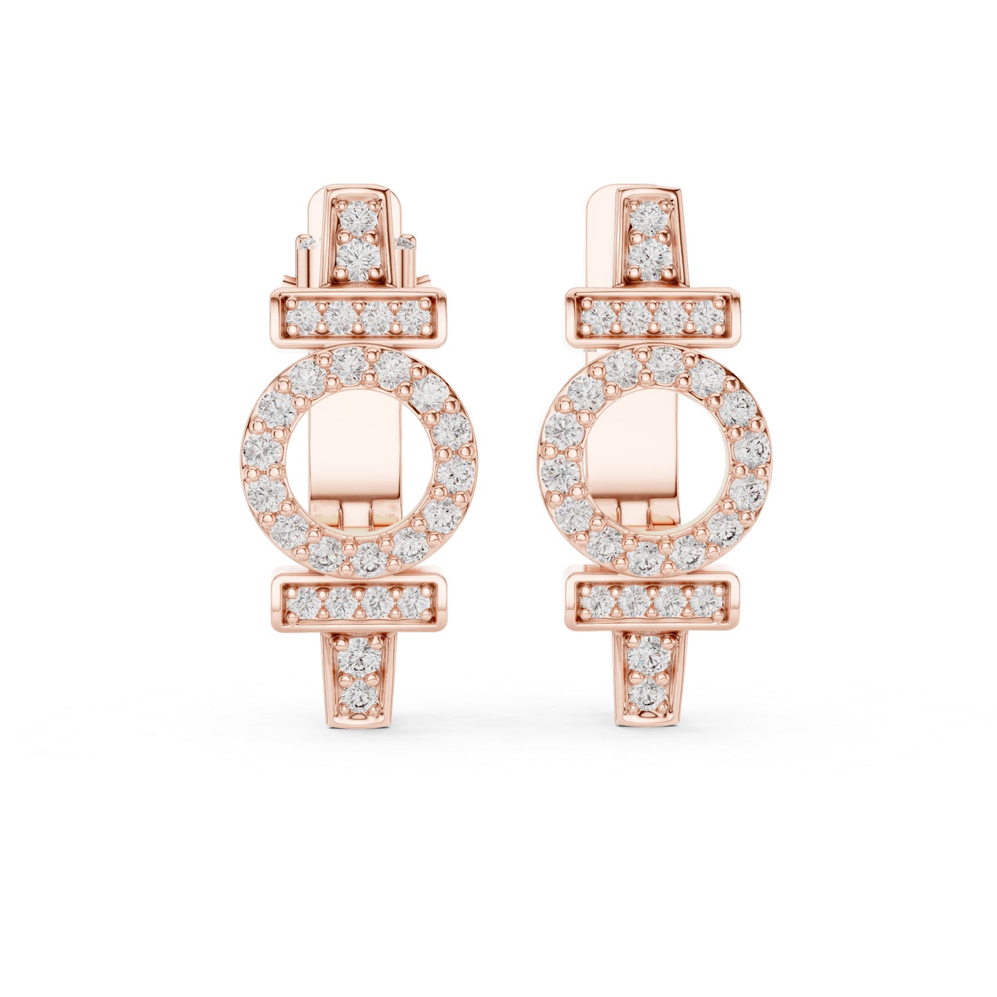 18K Yellow Gold Drop Earrings with Round Lab-Grown Diamonds for Women | Pure Carat