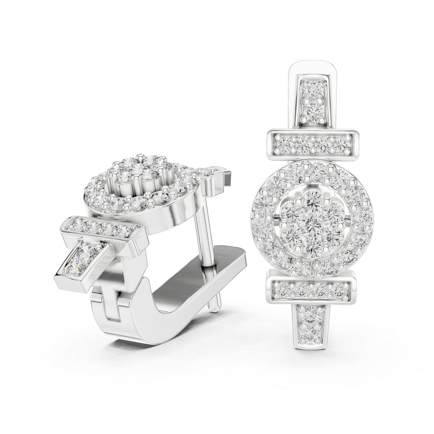 18K Yellow Gold Drop Earrings with Round Lab-Grown Diamonds for Women | Pure Carat
