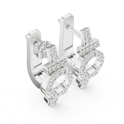 18K Yellow Gold Drop Earrings with Round Lab-Grown Diamonds for Women | Pure Carat