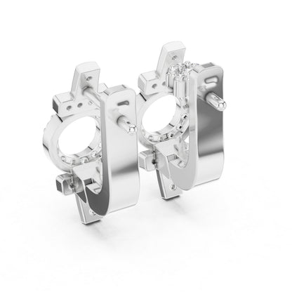 18K Yellow Gold Drop Earrings with Round Lab-Grown Diamonds for Women | Pure Carat