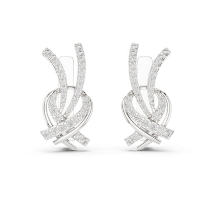 14K Rose Gold Round Cut Diamond Earrings for Women | Engagement Jewellery | Pure Carat