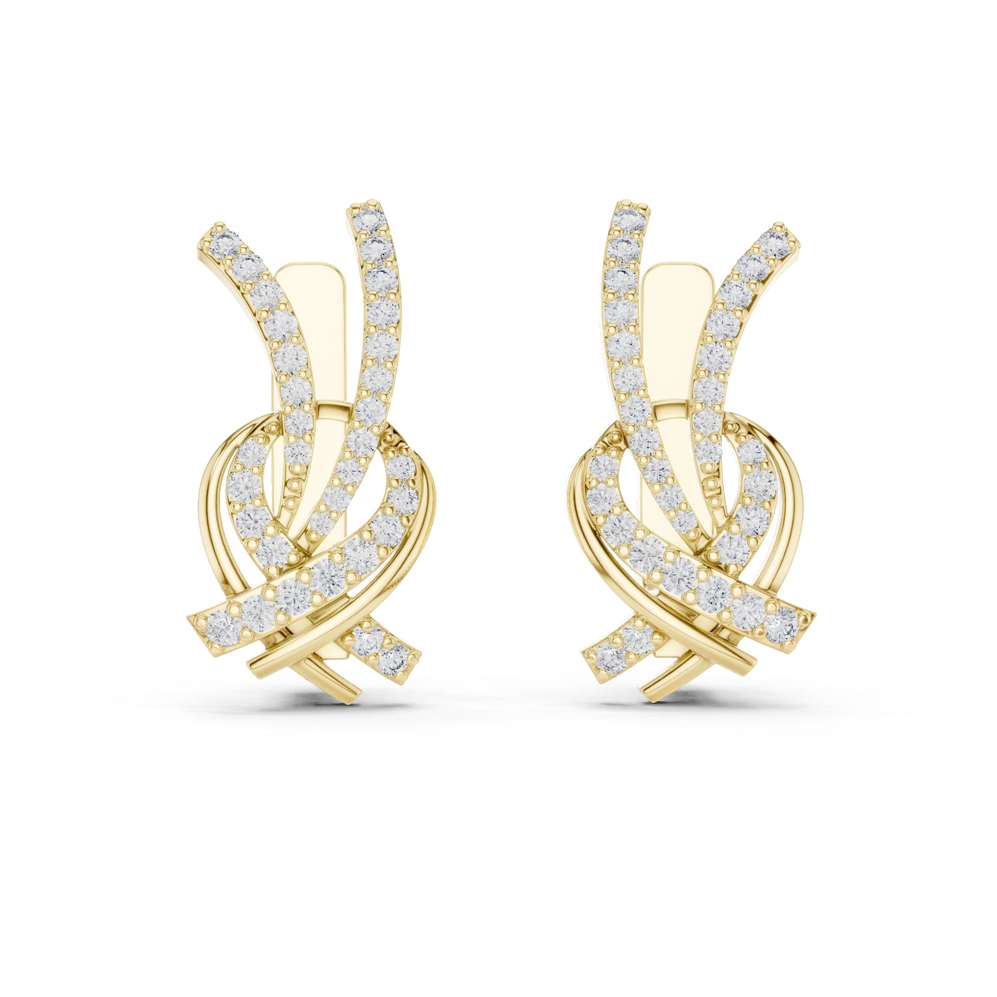 14K Rose Gold Round Cut Diamond Earrings for Women | Engagement Jewellery | Pure Carat