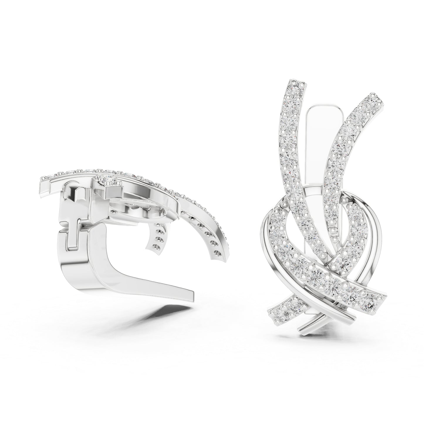 14K Rose Gold Round Cut Diamond Earrings for Women | Engagement Jewellery | Pure Carat