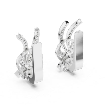 14K Rose Gold Round Cut Diamond Earrings for Women | Engagement Jewellery | Pure Carat