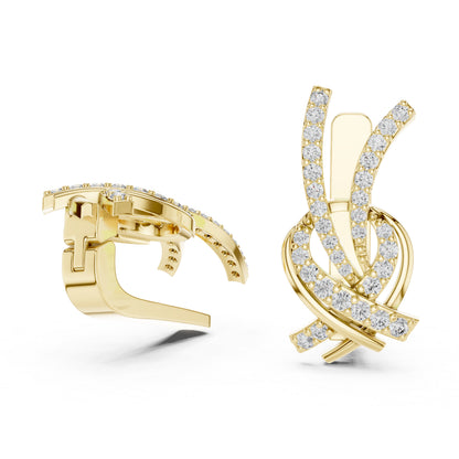 14K Rose Gold Round Cut Diamond Earrings for Women | Engagement Jewellery | Pure Carat