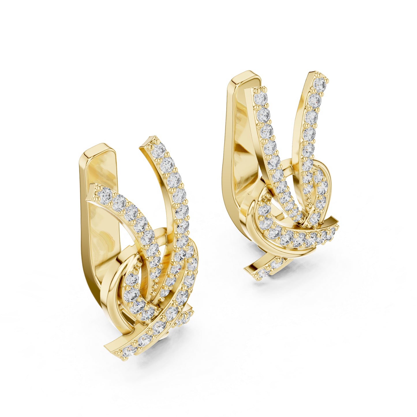 14K Rose Gold Round Cut Diamond Earrings for Women | Engagement Jewellery | Pure Carat