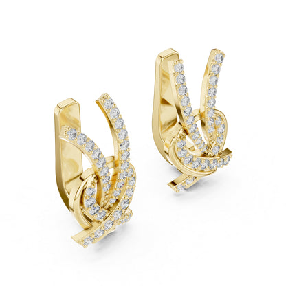 14K Rose Gold Round Cut Diamond Earrings for Women | Engagement Jewellery | Pure Carat