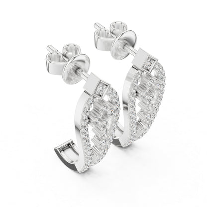 Women’s Everyday Wear Earrings in 14K Yellow Gold with Round Cut Diamonds | Pure Carat