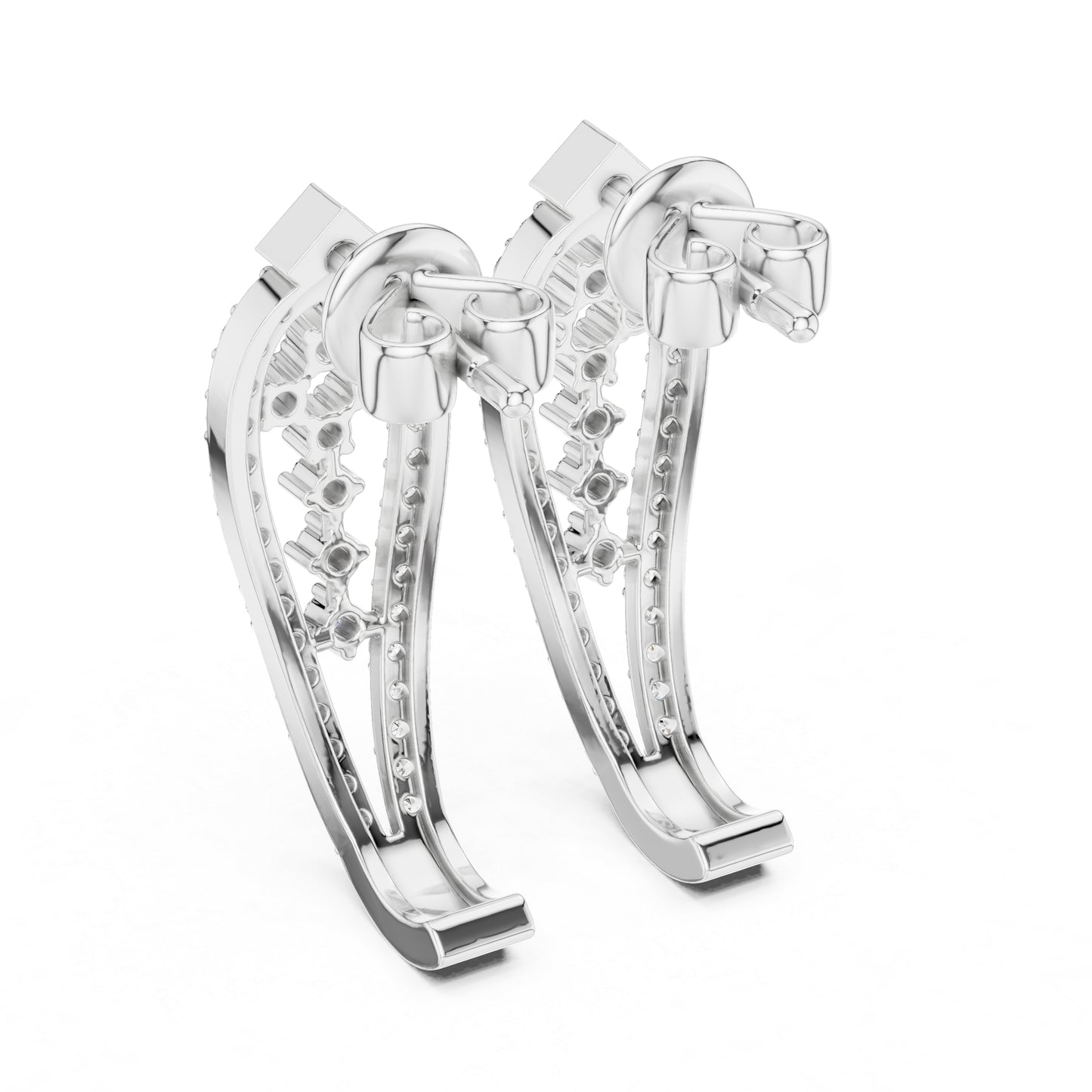 Women’s Everyday Wear Earrings in 14K Yellow Gold with Round Cut Diamonds | Pure Carat