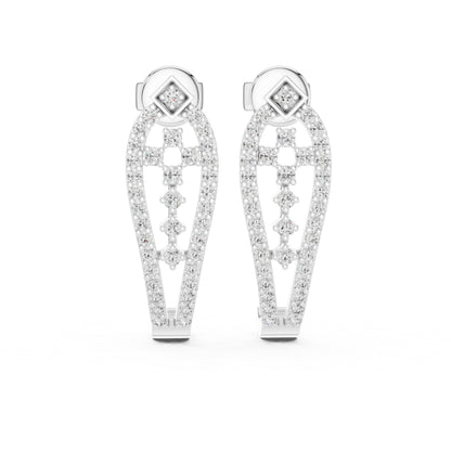 Women’s Everyday Wear Earrings in 14K Yellow Gold with Round Cut Diamonds | Pure Carat