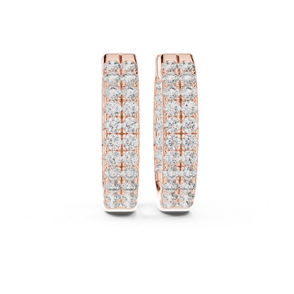 18K Yellow Gold Round Cut Diamond Drop Earrings for Women | Anniversary Gift | Pure Carat