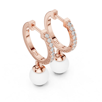14K White Gold Round Cut Diamond Earrings for Women | Engagement Jewellery | Pure Carat