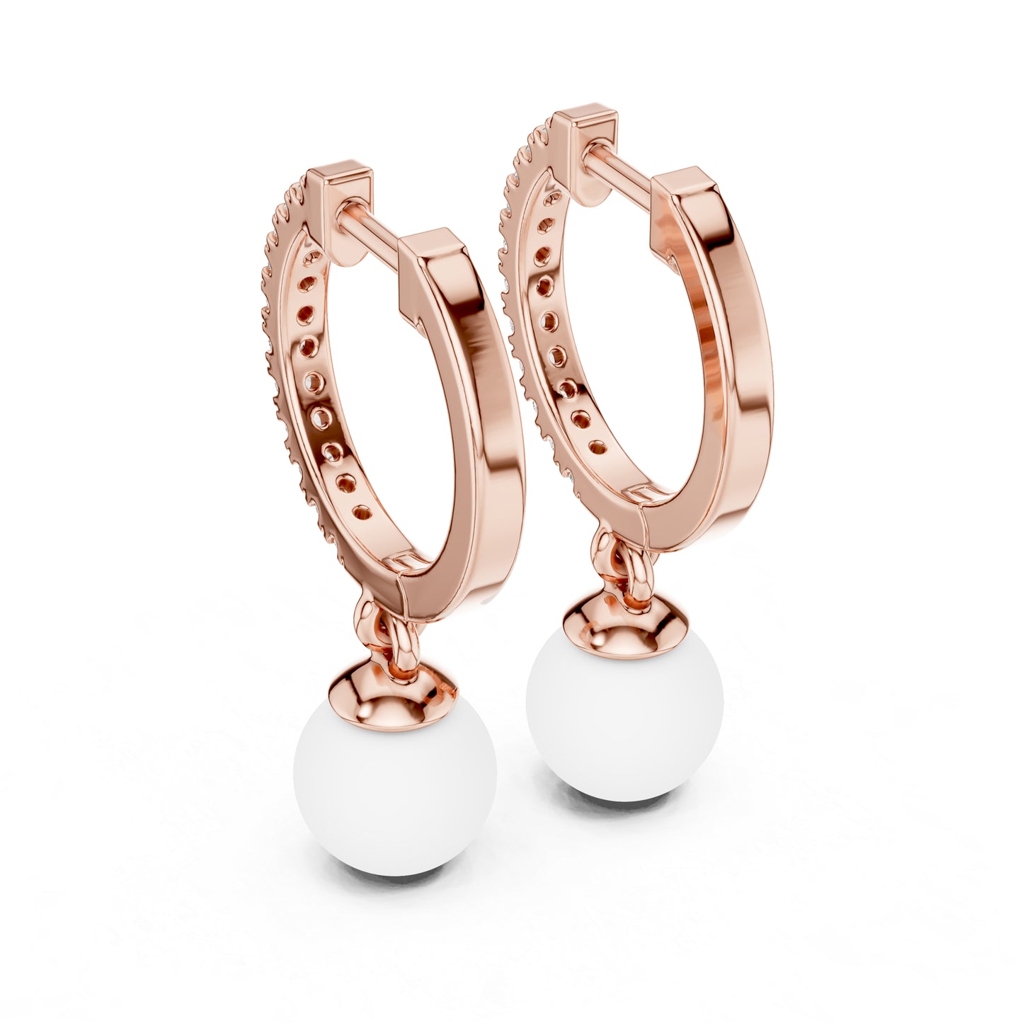 14K White Gold Round Cut Diamond Earrings for Women | Engagement Jewellery | Pure Carat