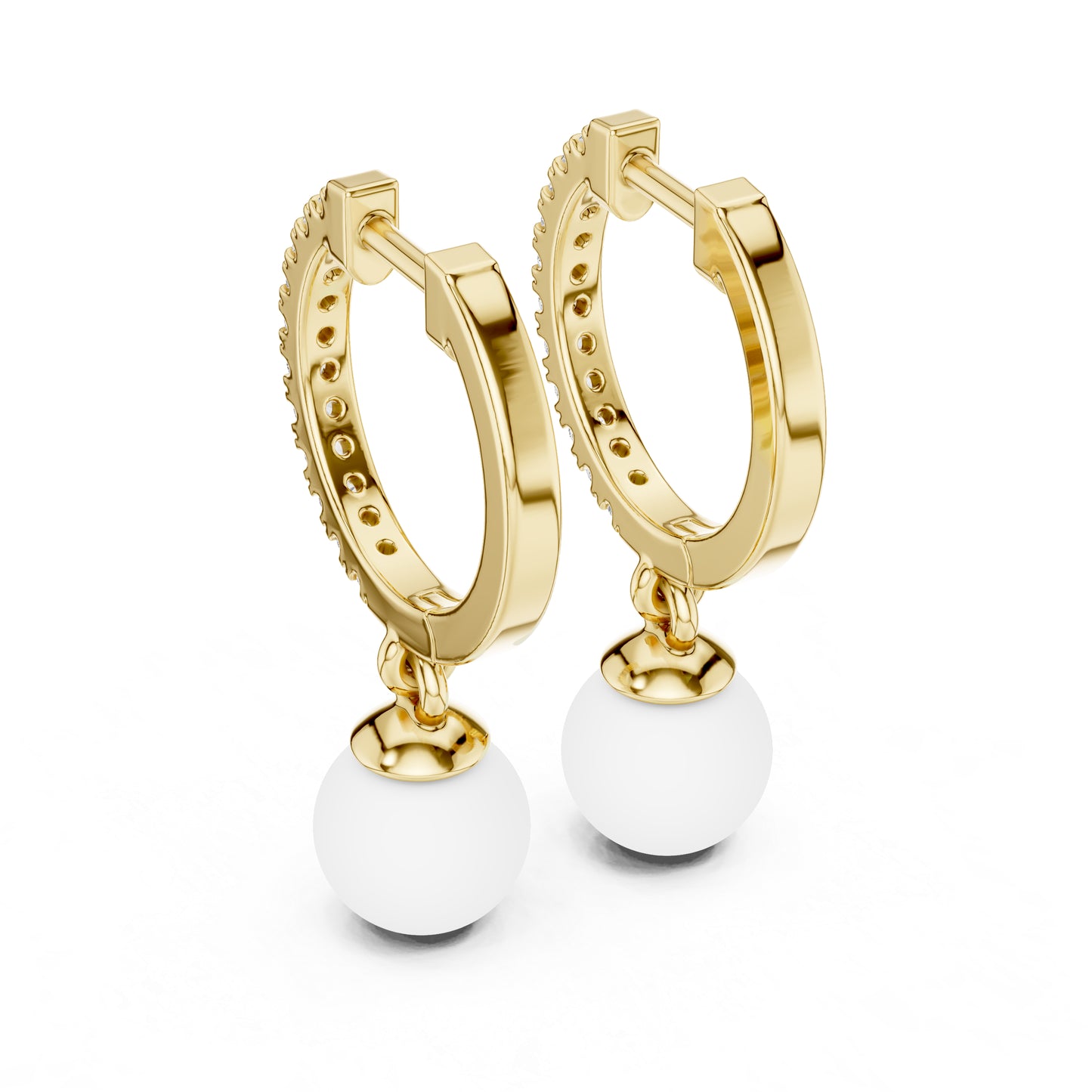 14K White Gold Round Cut Diamond Earrings for Women | Engagement Jewellery | Pure Carat