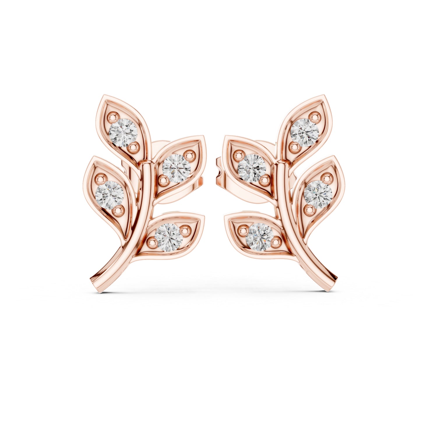 Pure Carat 18K Yellow Gold Round Cut Lab-Grown Diamond Drop Earrings for Women