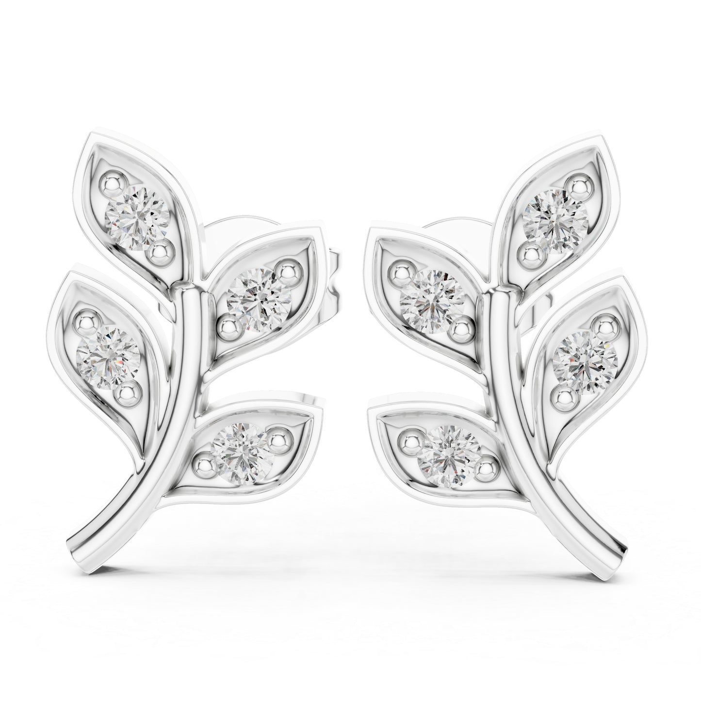 Pure Carat 18K Yellow Gold Round Cut Lab-Grown Diamond Drop Earrings for Women