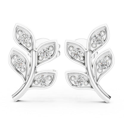 Pure Carat 18K Yellow Gold Round Cut Lab-Grown Diamond Drop Earrings for Women