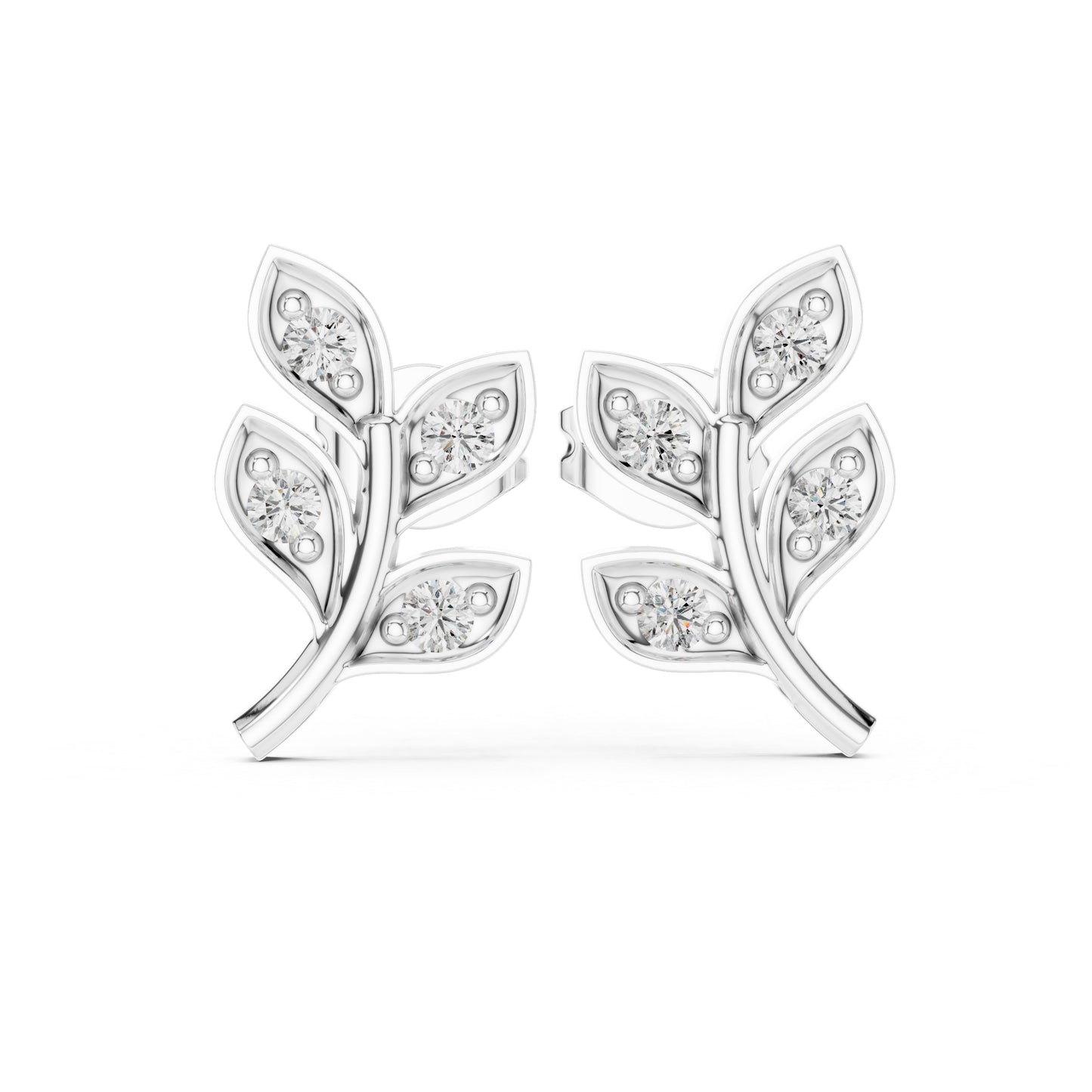Pure Carat 18K Yellow Gold Round Cut Lab-Grown Diamond Drop Earrings for Women