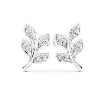 Pure Carat 18K Yellow Gold Round Cut Lab-Grown Diamond Drop Earrings for Women