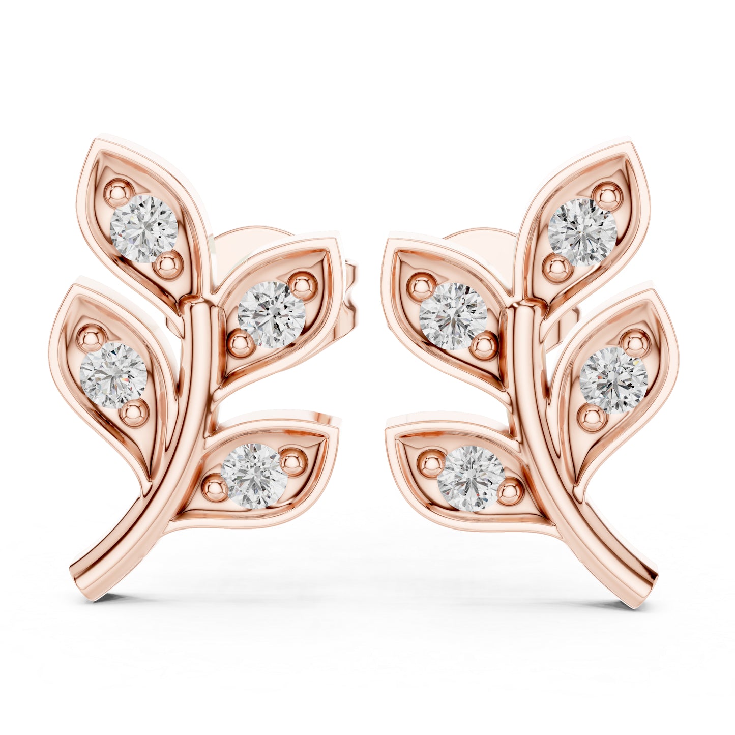 Pure Carat 18K Yellow Gold Round Cut Lab-Grown Diamond Drop Earrings for Women