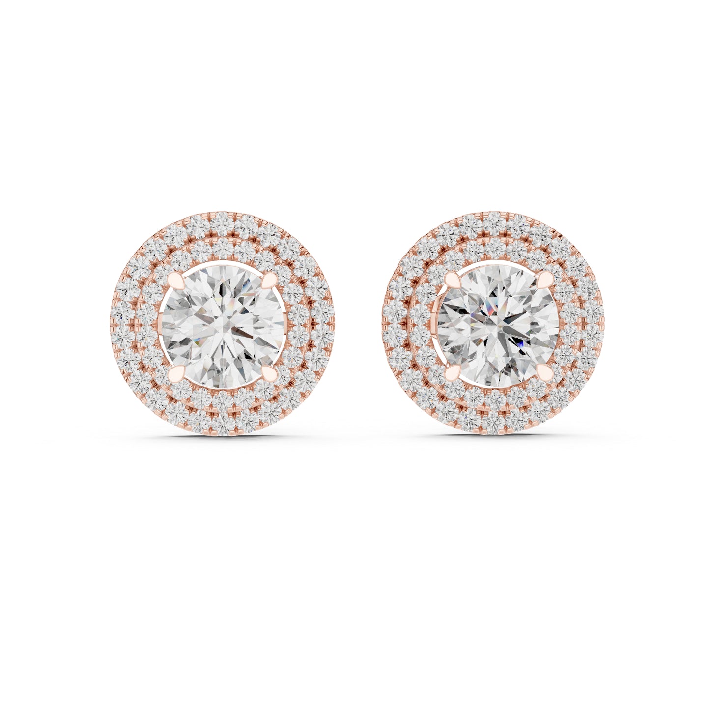 18K Yellow Gold Round Lab-Grown Diamond Earrings for Women | Everyday Wear | Pure Carat