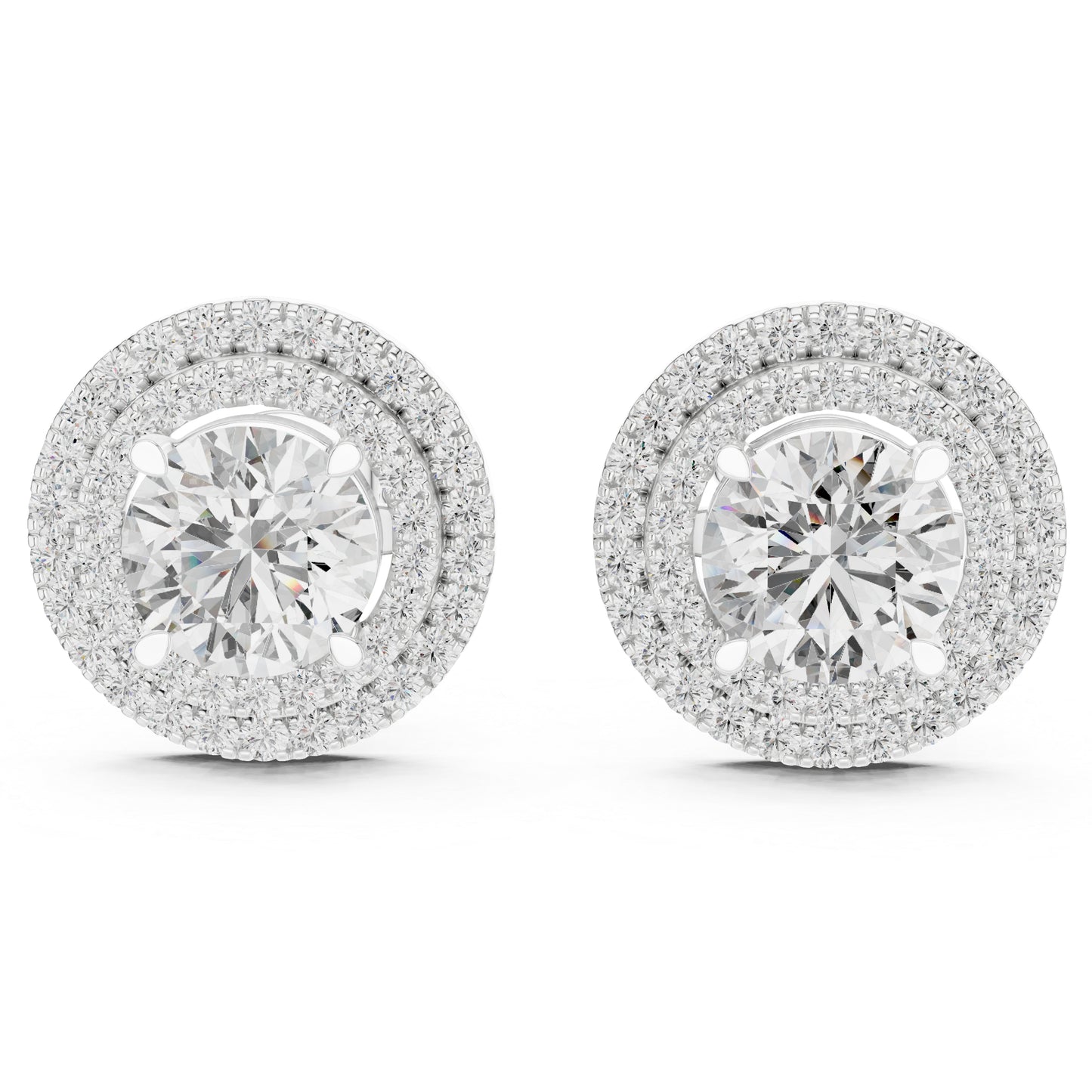 18K Yellow Gold Round Lab-Grown Diamond Earrings for Women | Everyday Wear | Pure Carat