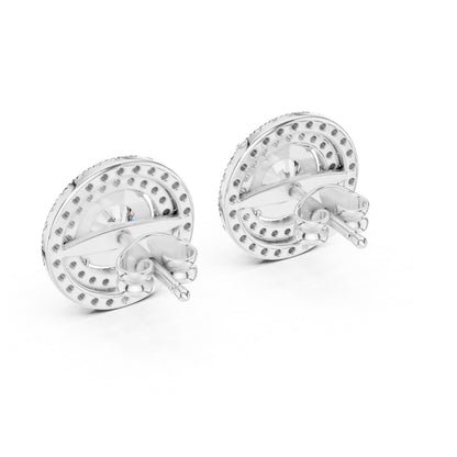 18K Yellow Gold Round Lab-Grown Diamond Earrings for Women | Everyday Wear | Pure Carat