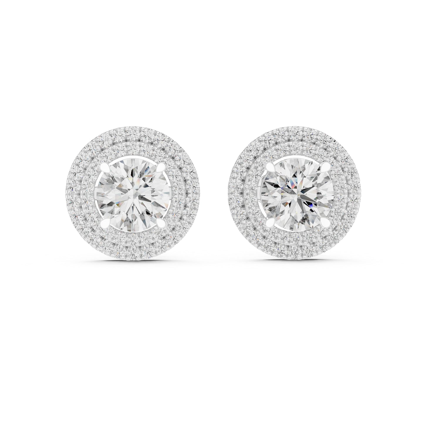 18K Yellow Gold Round Lab-Grown Diamond Earrings for Women | Everyday Wear | Pure Carat