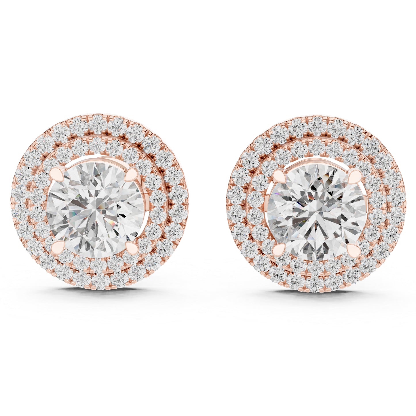 18K Yellow Gold Round Lab-Grown Diamond Earrings for Women | Everyday Wear | Pure Carat