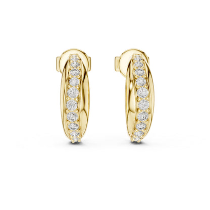 Women’s Wedding Earrings in 14K White Gold with Round Lab-Grown Diamonds | Pure Carat
