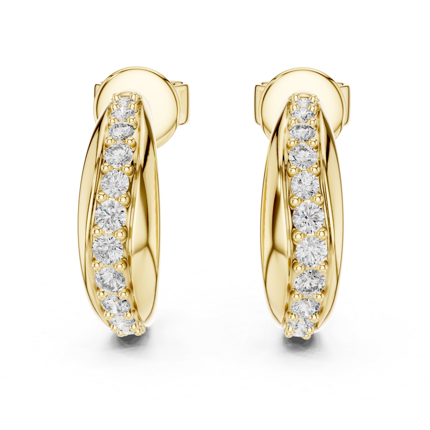 Women’s Wedding Earrings in 14K White Gold with Round Lab-Grown Diamonds | Pure Carat