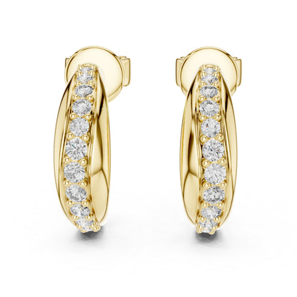 Women’s Wedding Earrings in 14K White Gold with Round Lab-Grown Diamonds | Pure Carat