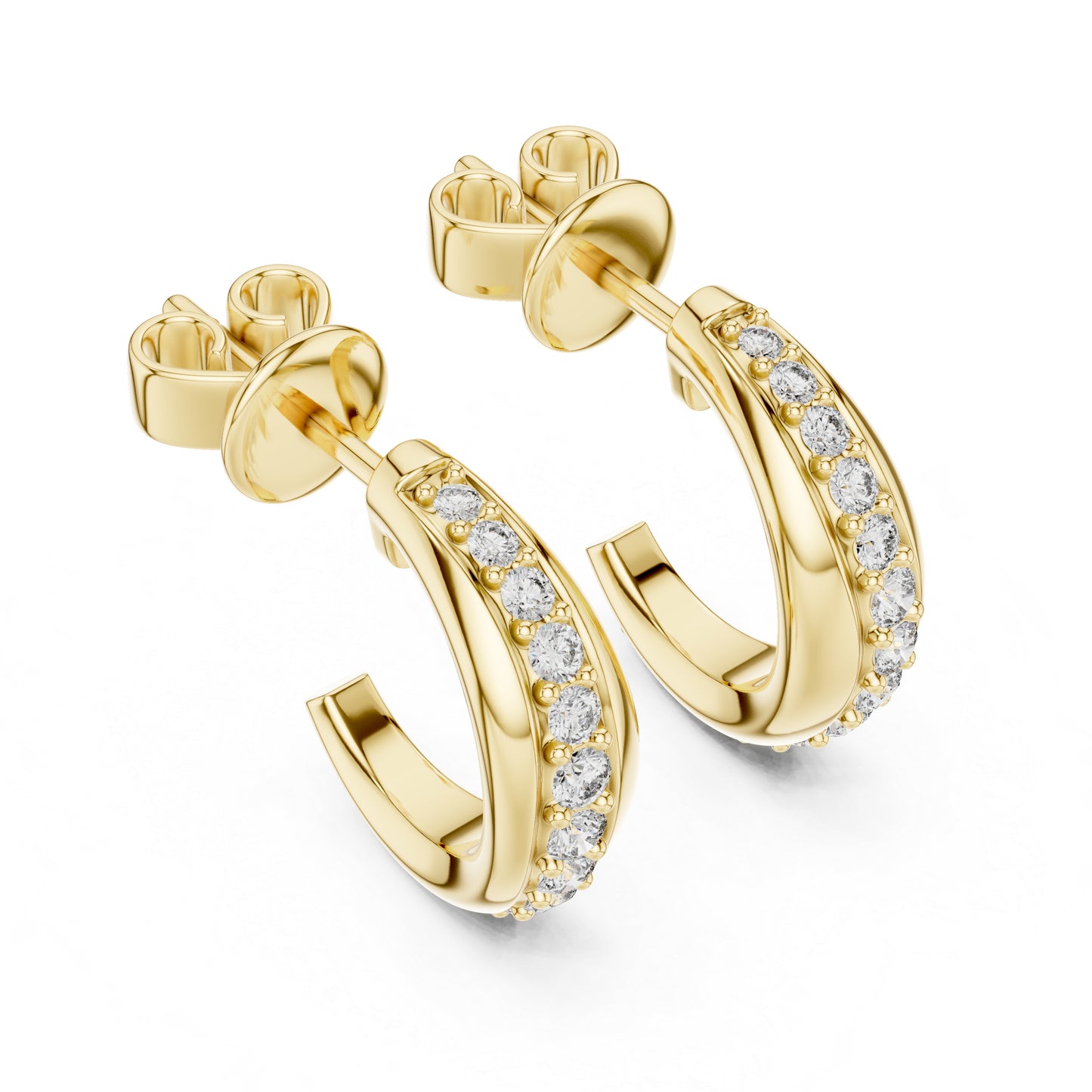 Women’s Wedding Earrings in 14K White Gold with Round Lab-Grown Diamonds | Pure Carat