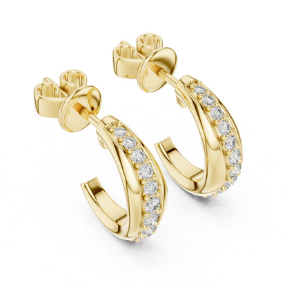 Women’s Wedding Earrings in 14K White Gold with Round Lab-Grown Diamonds | Pure Carat