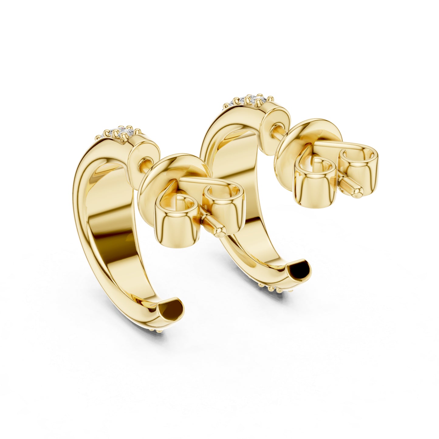Women’s Wedding Earrings in 14K White Gold with Round Lab-Grown Diamonds | Pure Carat
