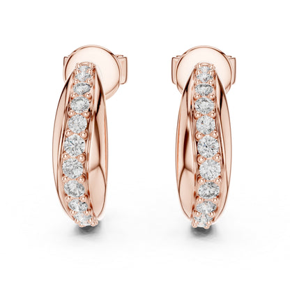 Women’s Wedding Earrings in 14K White Gold with Round Lab-Grown Diamonds | Pure Carat