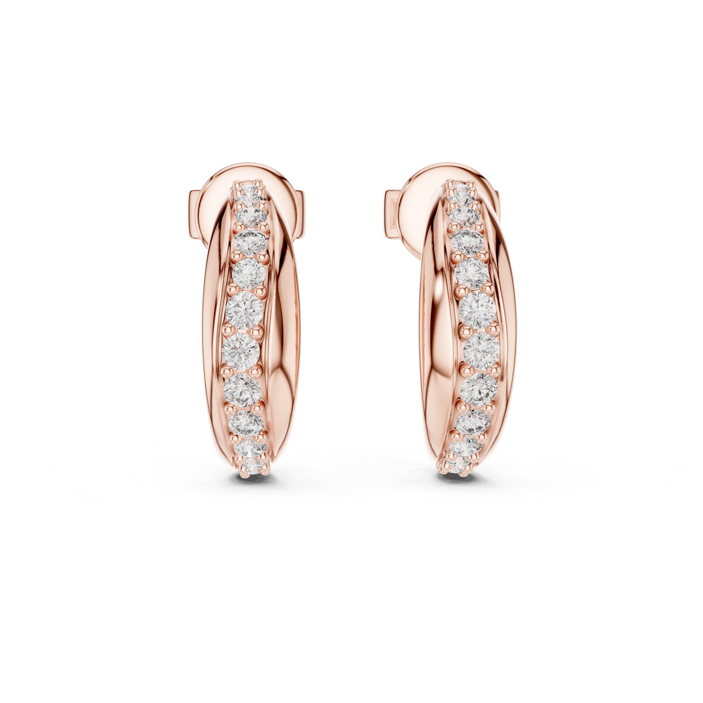 Women’s Wedding Earrings in 14K White Gold with Round Lab-Grown Diamonds | Pure Carat