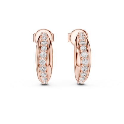 Women’s Wedding Earrings in 14K White Gold with Round Lab-Grown Diamonds | Pure Carat