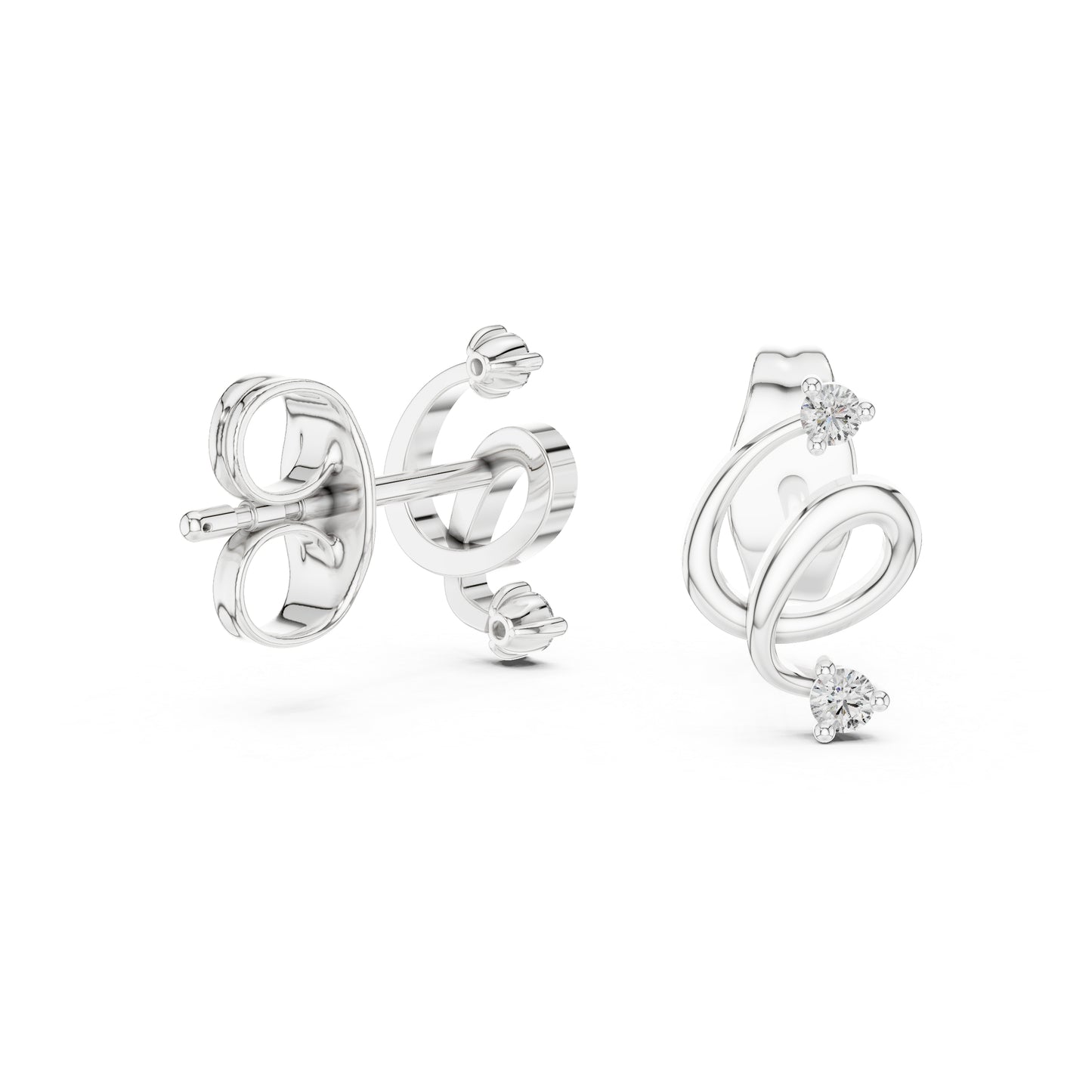 14K Yellow Gold Round Lab-Grown Diamond Earrings for Women | Office Wear | Pure Carat