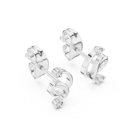 14K Yellow Gold Round Lab-Grown Diamond Earrings for Women | Office Wear | Pure Carat