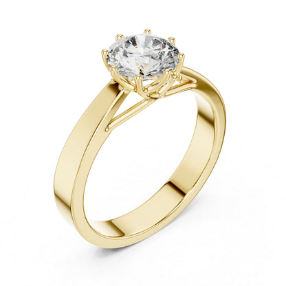 14K Rose Gold Round Lab-Grown Diamond Ring for Women | PureCarat