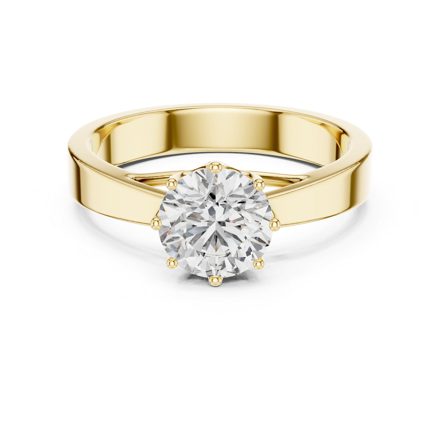 14K Rose Gold Round Lab-Grown Diamond Ring for Women | PureCarat