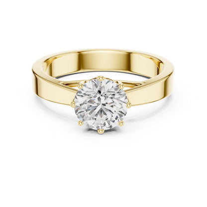 14K Rose Gold Round Lab-Grown Diamond Ring for Women | PureCarat