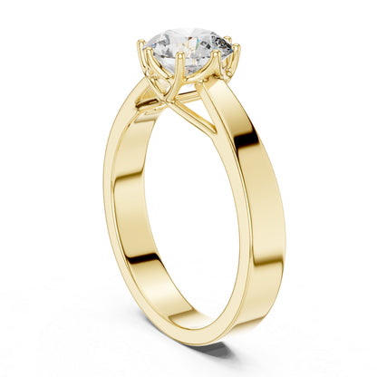 14K Rose Gold Round Lab-Grown Diamond Ring for Women | PureCarat