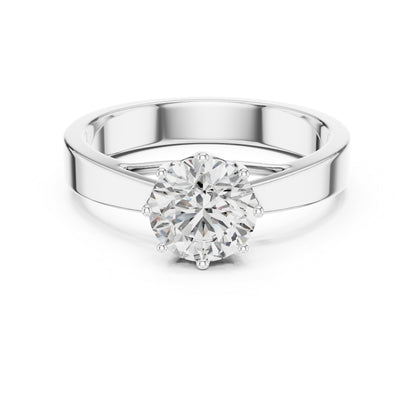 14K Rose Gold Round Lab-Grown Diamond Ring for Women | PureCarat