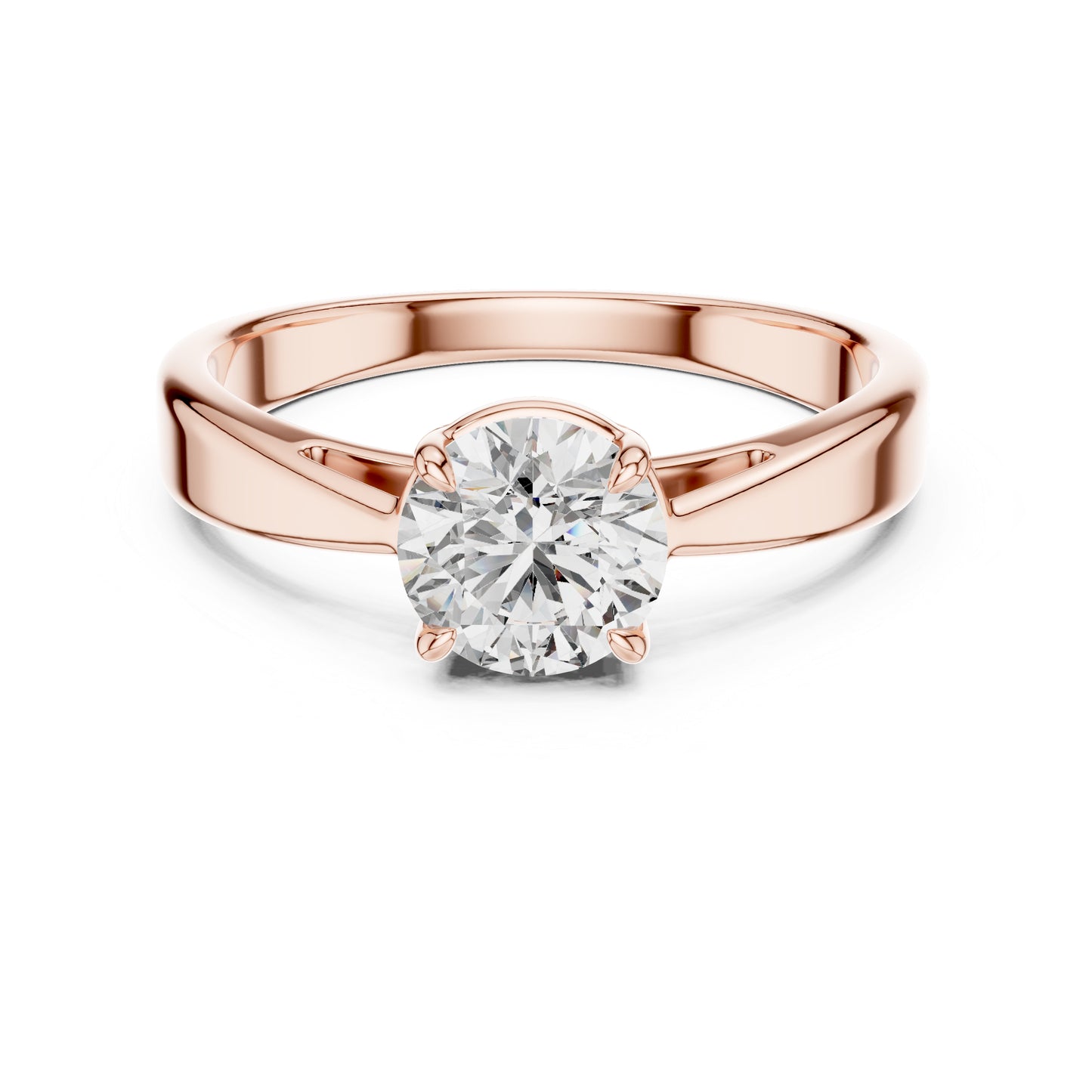 Round Lab-Grown Diamond Ring in 14K White Gold for Women | PureCarat