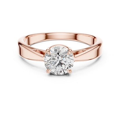 Round Lab-Grown Diamond Ring in 14K White Gold for Women | PureCarat