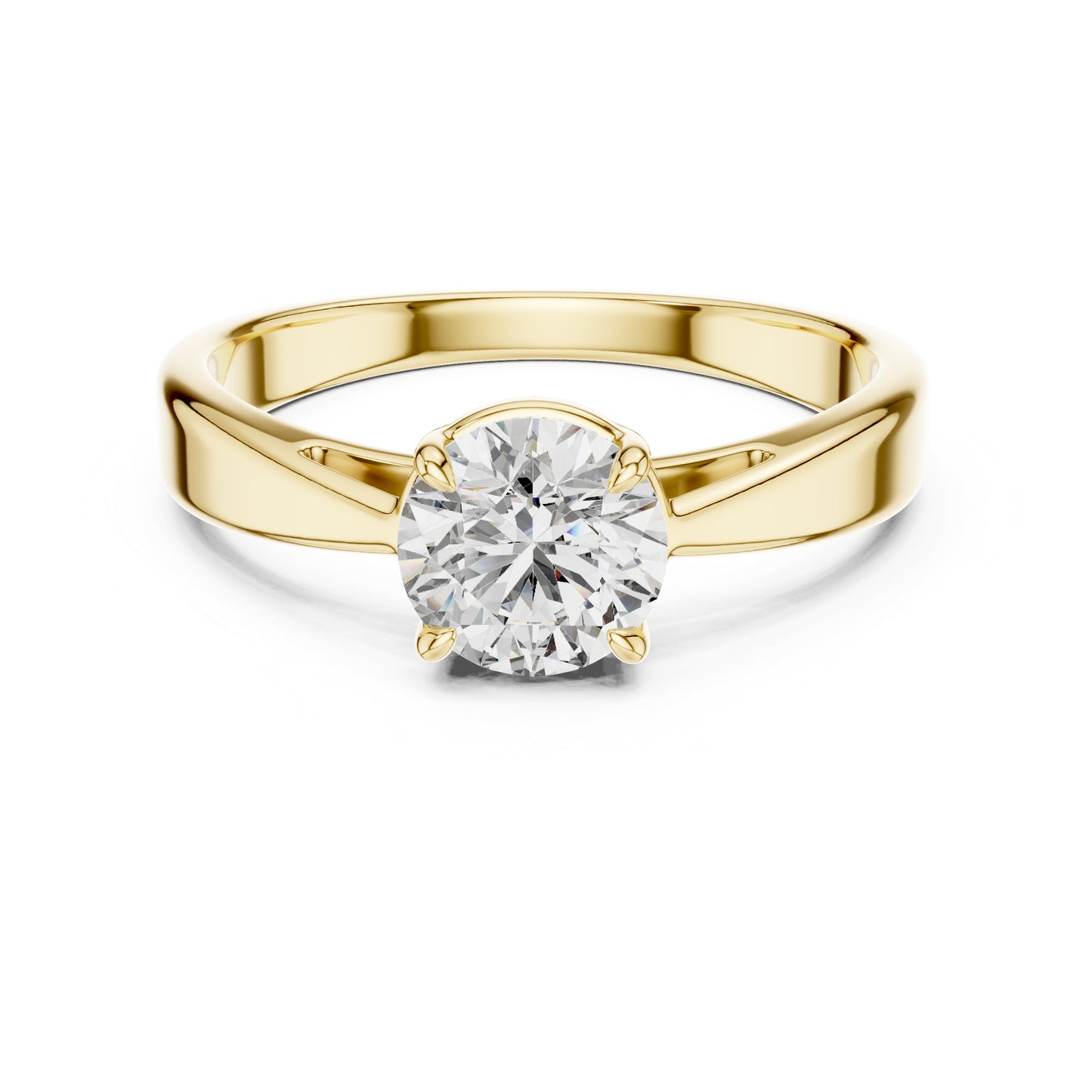 Round Lab-Grown Diamond Ring in 14K White Gold for Women | PureCarat