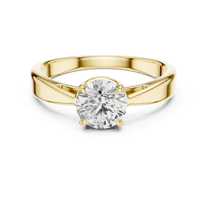 Round Lab-Grown Diamond Ring in 14K White Gold for Women | PureCarat